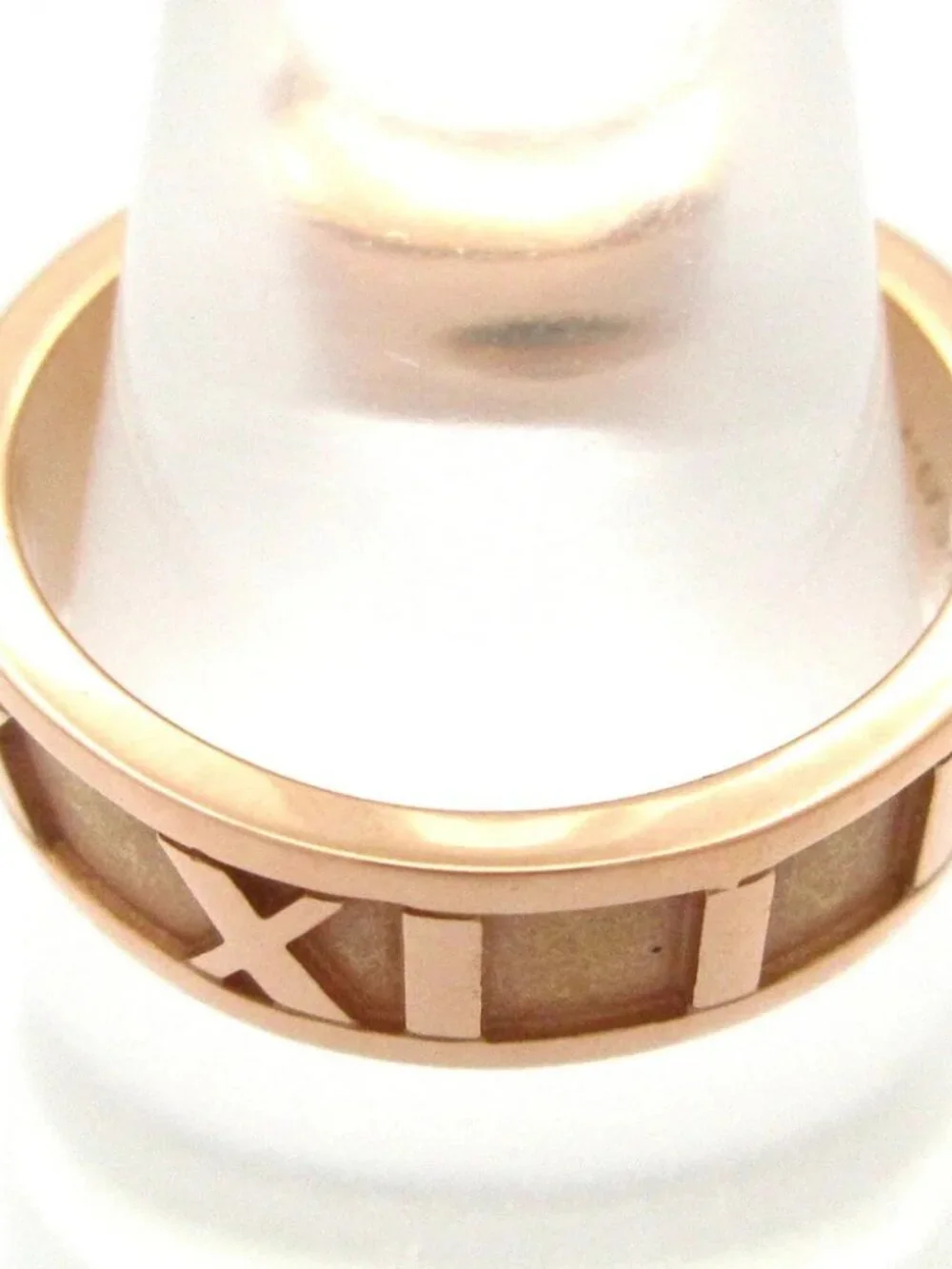 TIFFANY&Co. Atlas 18K Rose Gold Diamond Ring #5 1/2